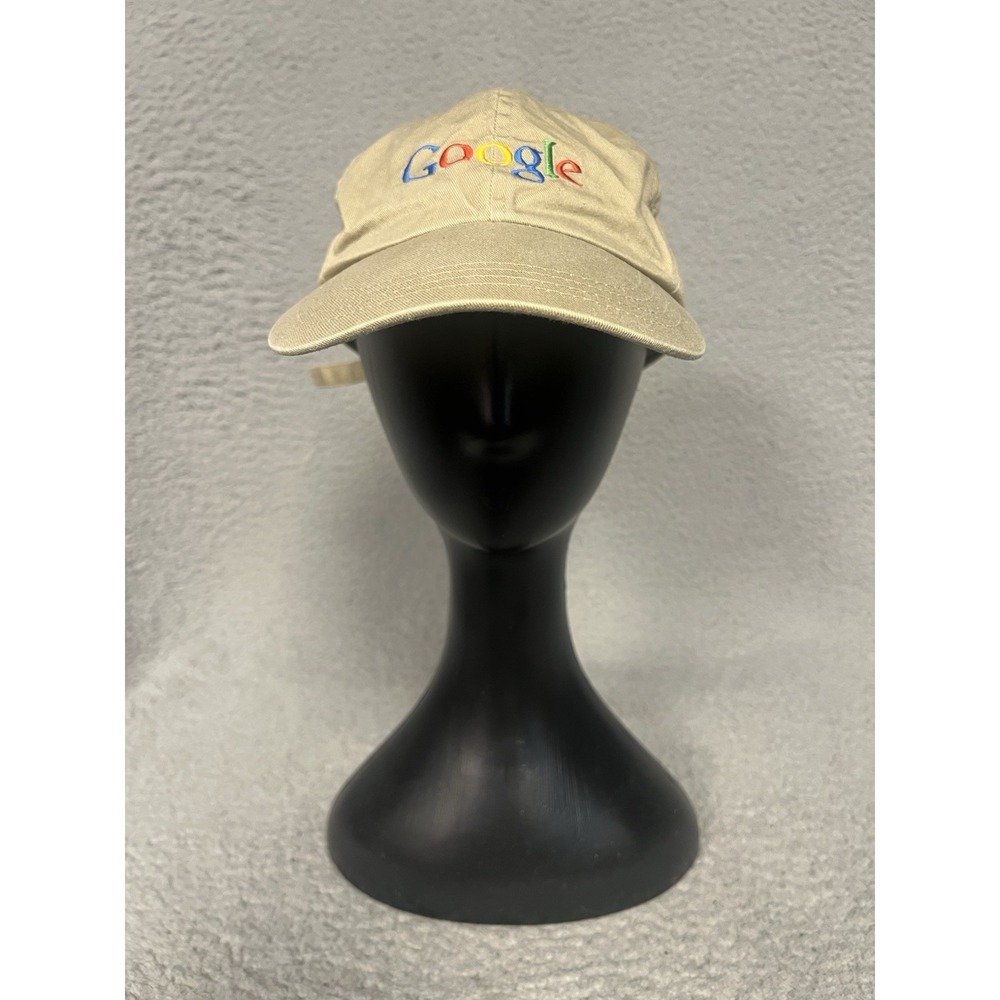 Vintage GOOGLE Baseball Cap Beige Strapback Cotton Adjustable Hat‎